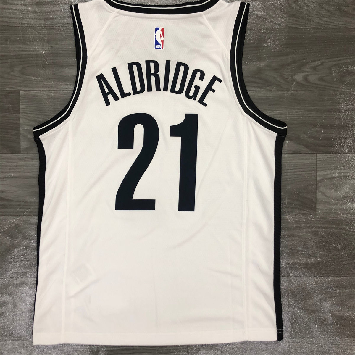 NBA Brooklyn Nets V-Neck White Jersey ALDRIDGE#21 S-XXL