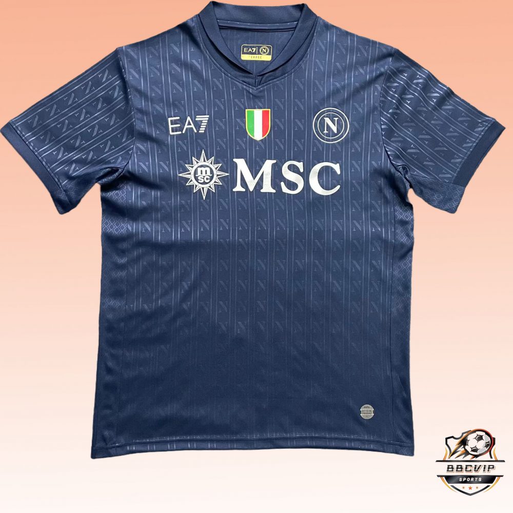 2025/26 Napoli Second Away Black jersey Fan version -Champions League version