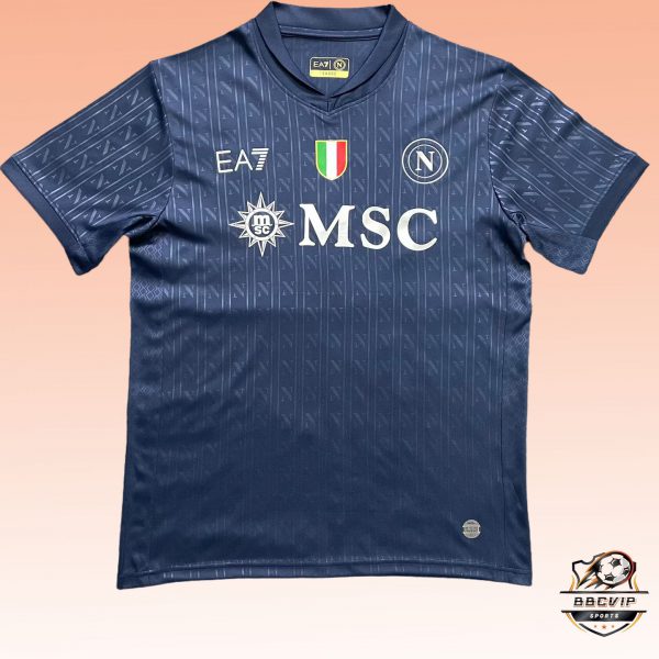 2025/26 Napoli Second Away Black jersey Fan version -Champions League version
