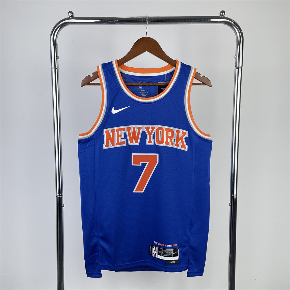 NBA New York Knicks Round Neck Blue jersey ANTHONY#7 S-XXL