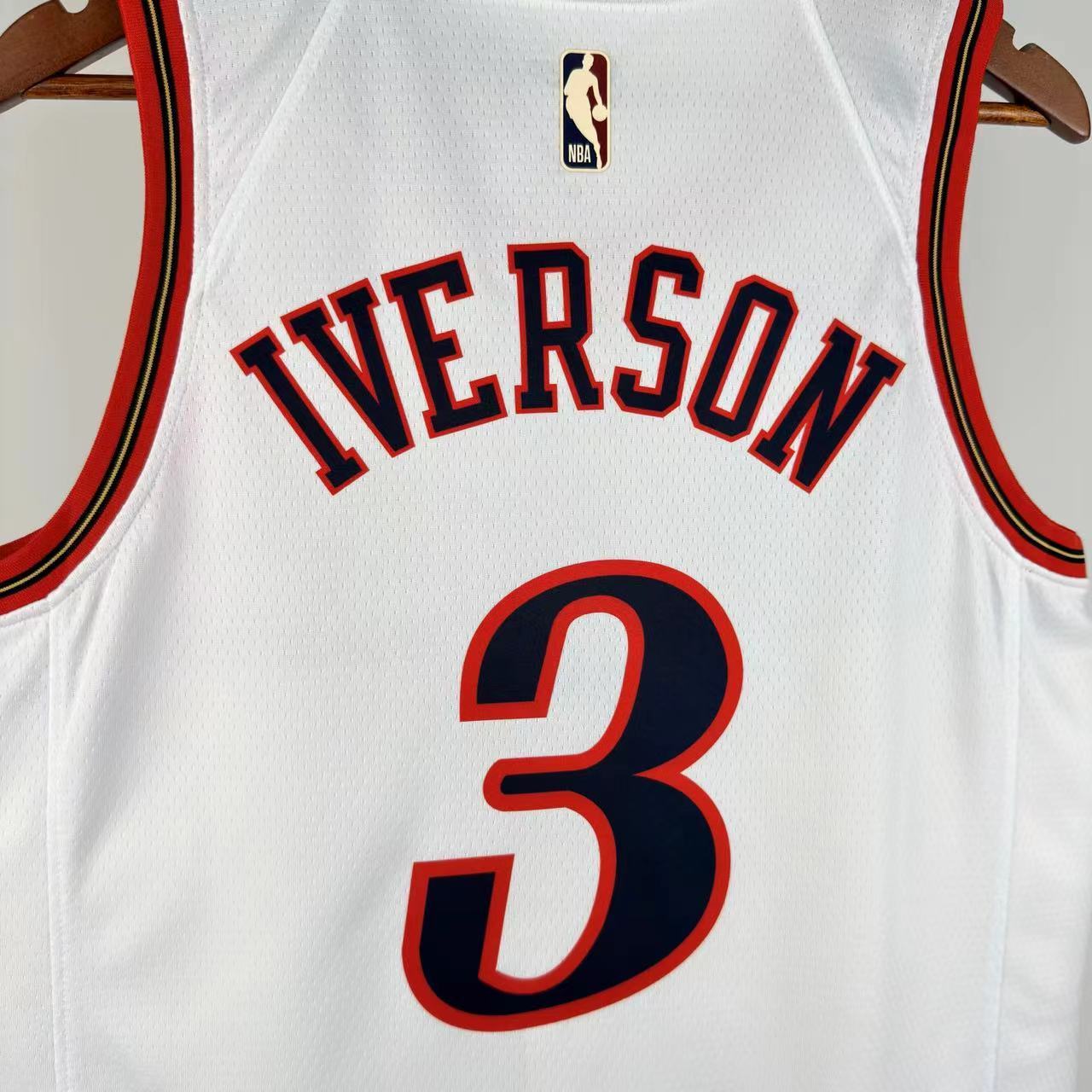 NBA Philadelphia 76ers 2026 Vintage Style White Jersey Iverson#3