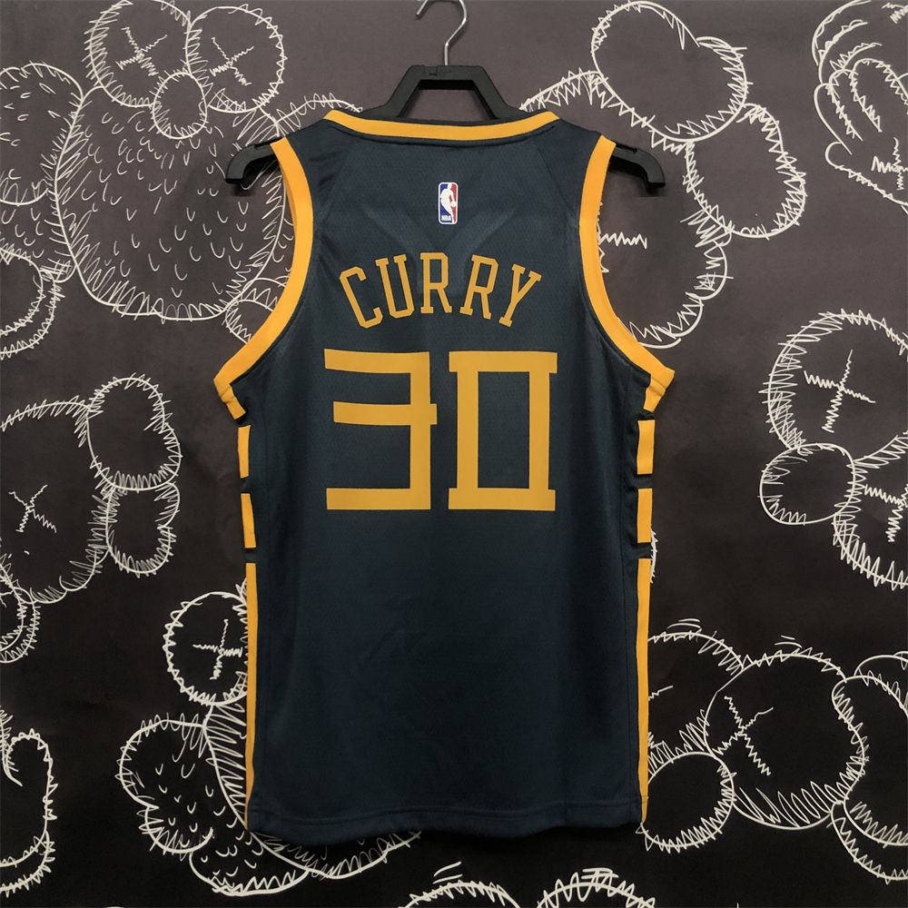 NBA Golden State Warriors V-Neck Black Jersey S-XXL