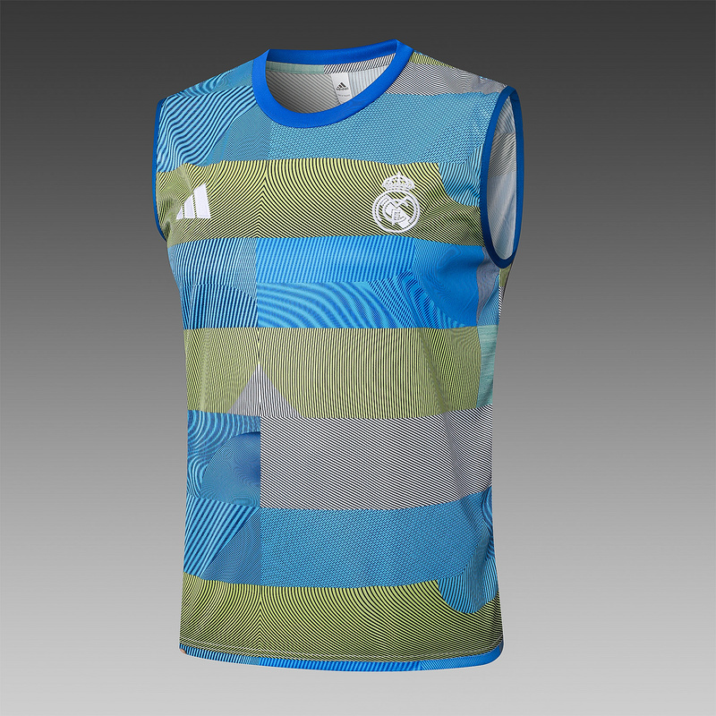 2025/26 Real Madrid blue-green Training Set Shirt and Shorts