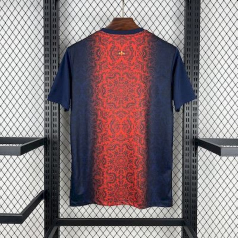 2025/26 PSG (CAMPEONES DE EUROPA) Blue and Red jersey Fan version