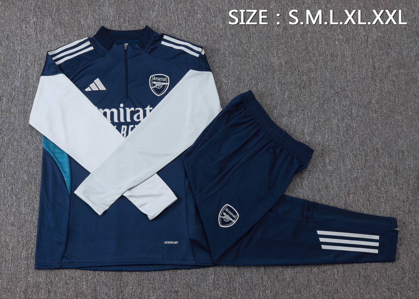 202526 Arsenal royal blue Long-sleeved half-pull training kit Football team kit