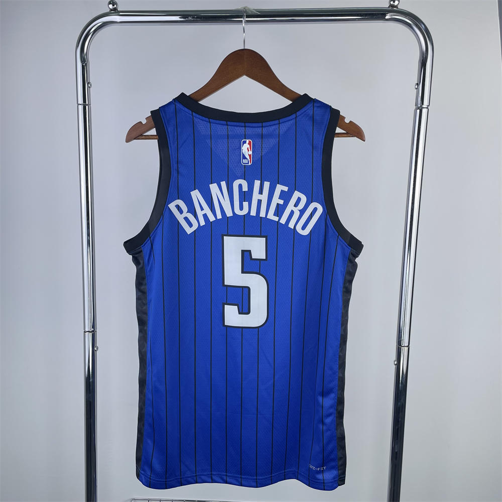 NBA Orlando Magic V-Neck Jersey Blue BANCHERD#5 S-XXL