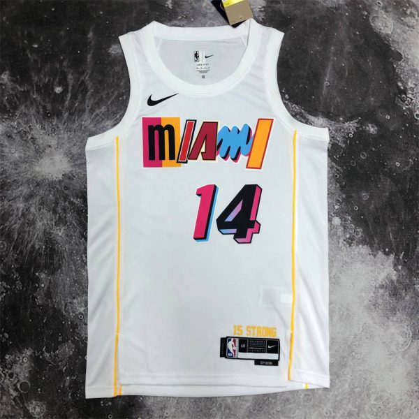 NBA Miami Hearts Round Neck City Edition White Jersey HERRO#14 S-XXL