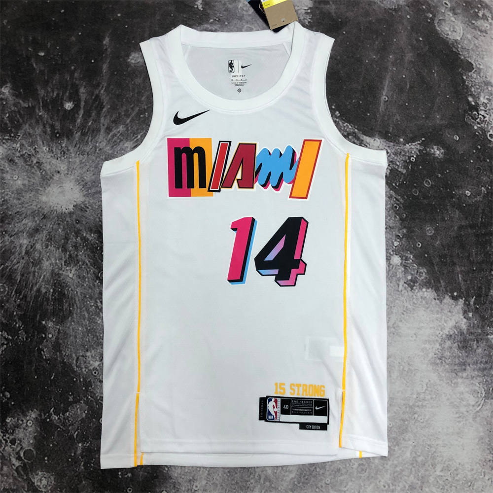 NBA Miami Hearts Round Neck City Edition White Jersey HERRO#14 S-XXL