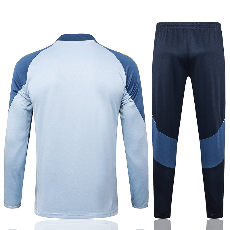 24/25 Boca Medium gray Long-sleeved half-pull training kit Football team kit