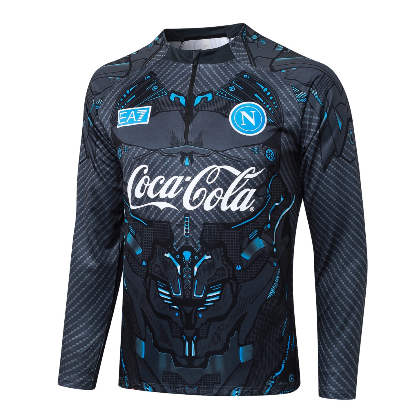 2025/26 Naples dark gray Long-sleeved half-pull training kit Football team kit