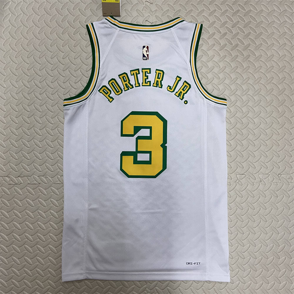 NBA Houston Rockets Round Neck White Jersey PORTER JR.#3 S-XXL