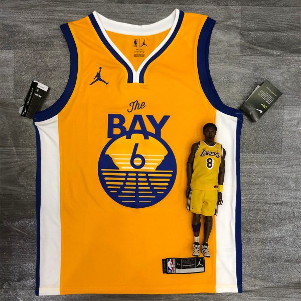 NBA Golden State Warriors v neck Yellow Jersey YOUNG#6 S-XXL