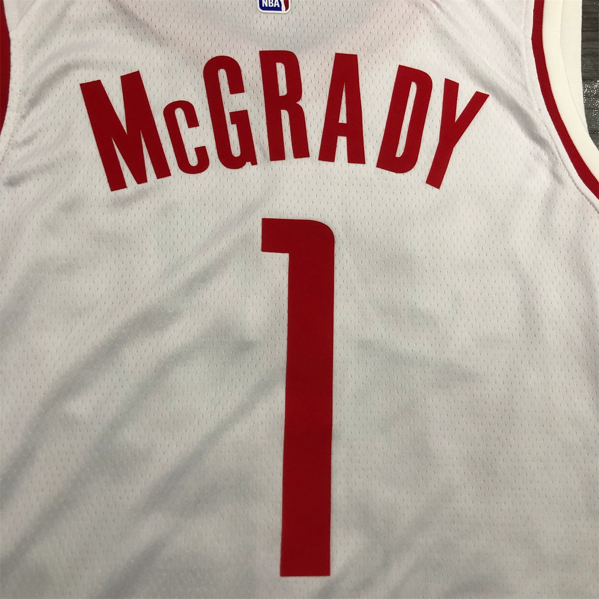 NBA Houston Rockets V-Neck White Jersey McGRADY#1 S-XXL
