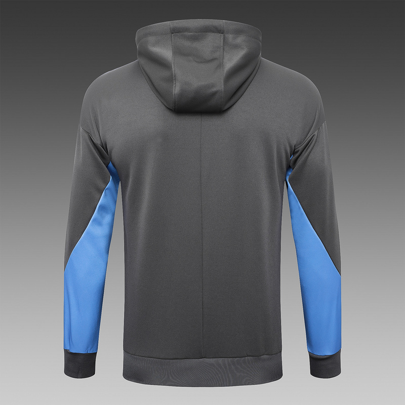 2024/25 Tottenham Dark grey Hoodie Jacket Kit Set Football Team Shirt Sports Fashion