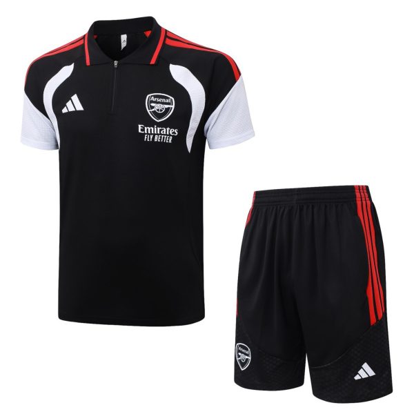 2026 Arsenal Black Training Set Shirt and Shorts