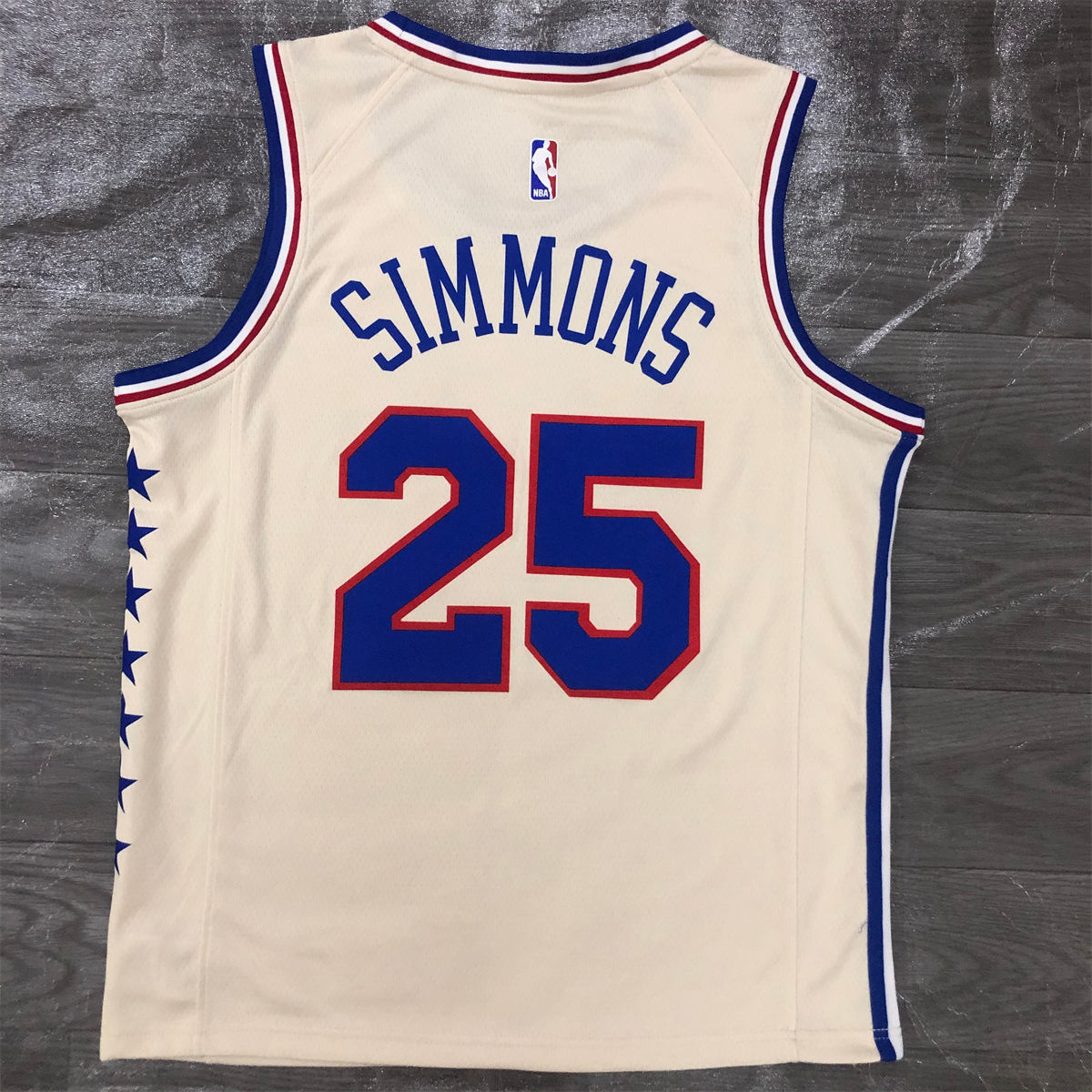 NBA Philadelphia 76ers Round Neck White Jersey SIMMONS#25 S-XXL