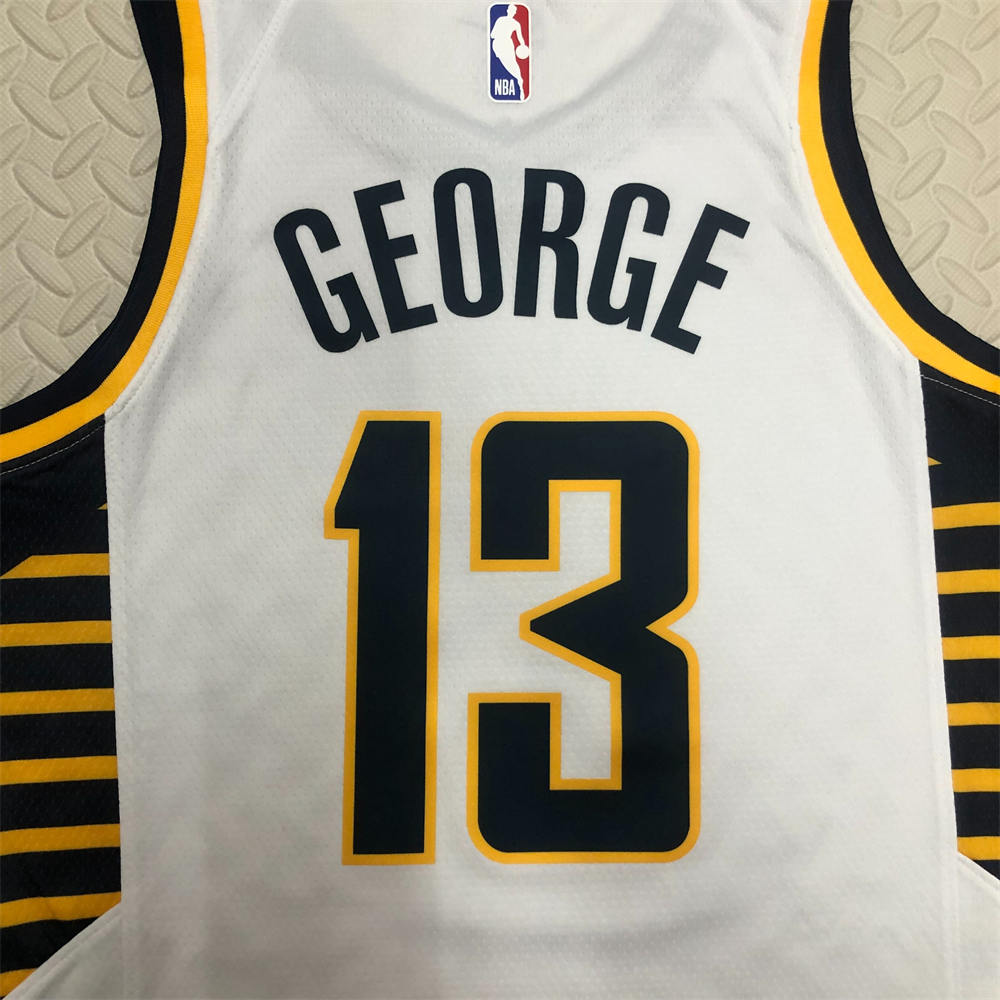 NBA Indiana Pacers V-Neck White Jersey GEORGE#13 S-XXL