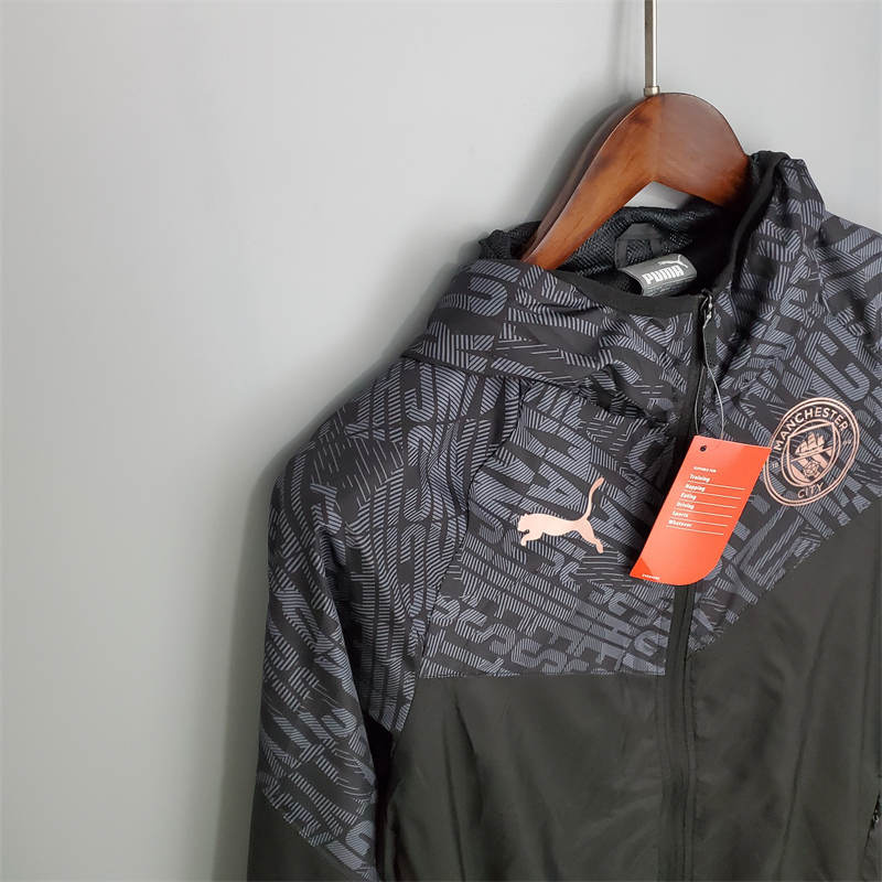 21/22 Windbreaker Manchester City Black Sport Unifom jersey Sport Unifom