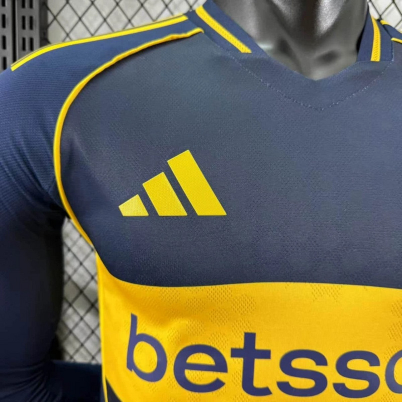2025/26 Boca Juniors Home Long Sleeve Jersey Player Version