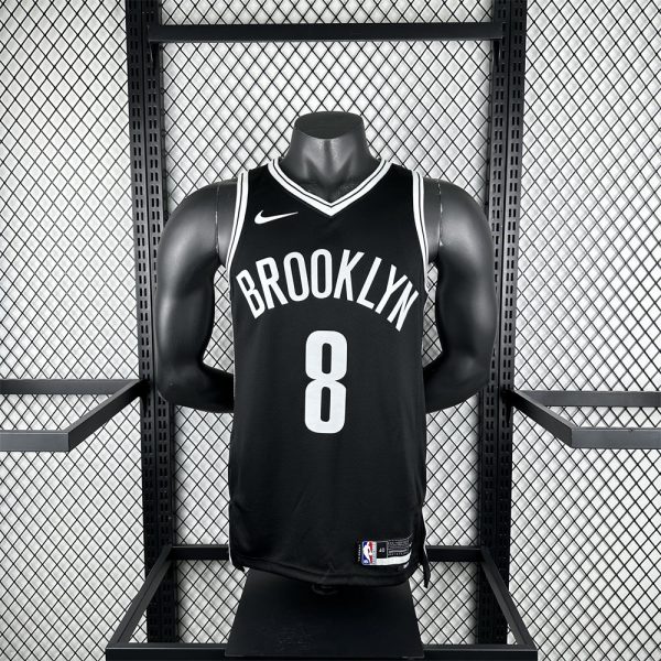 NBA Brooklyn Nets 2022/23 Black Icon Edition Swingman Jersey CUI#8 S-XXL