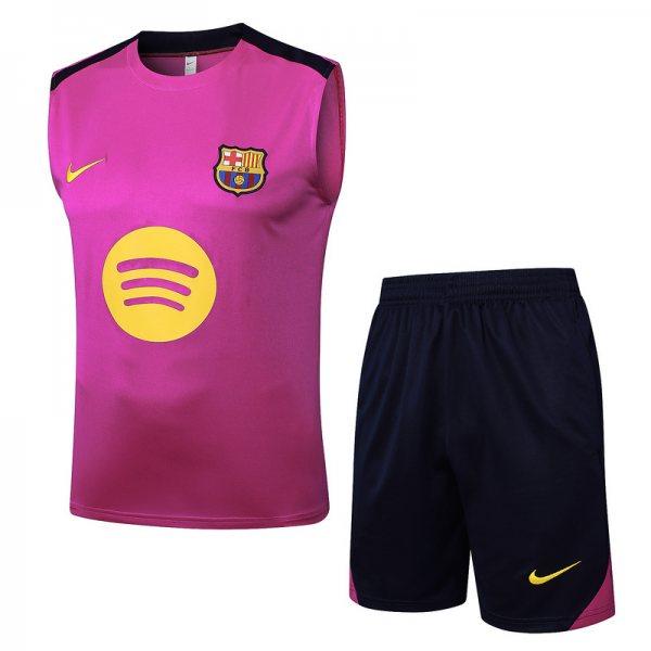 24/25 Barcelona Purple Training Set Shirt and Shorts