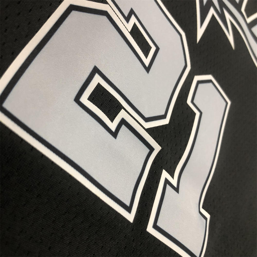 NBA San Antonio Spurs V-Neck Black jersey DUNCAN#21 S-XXL