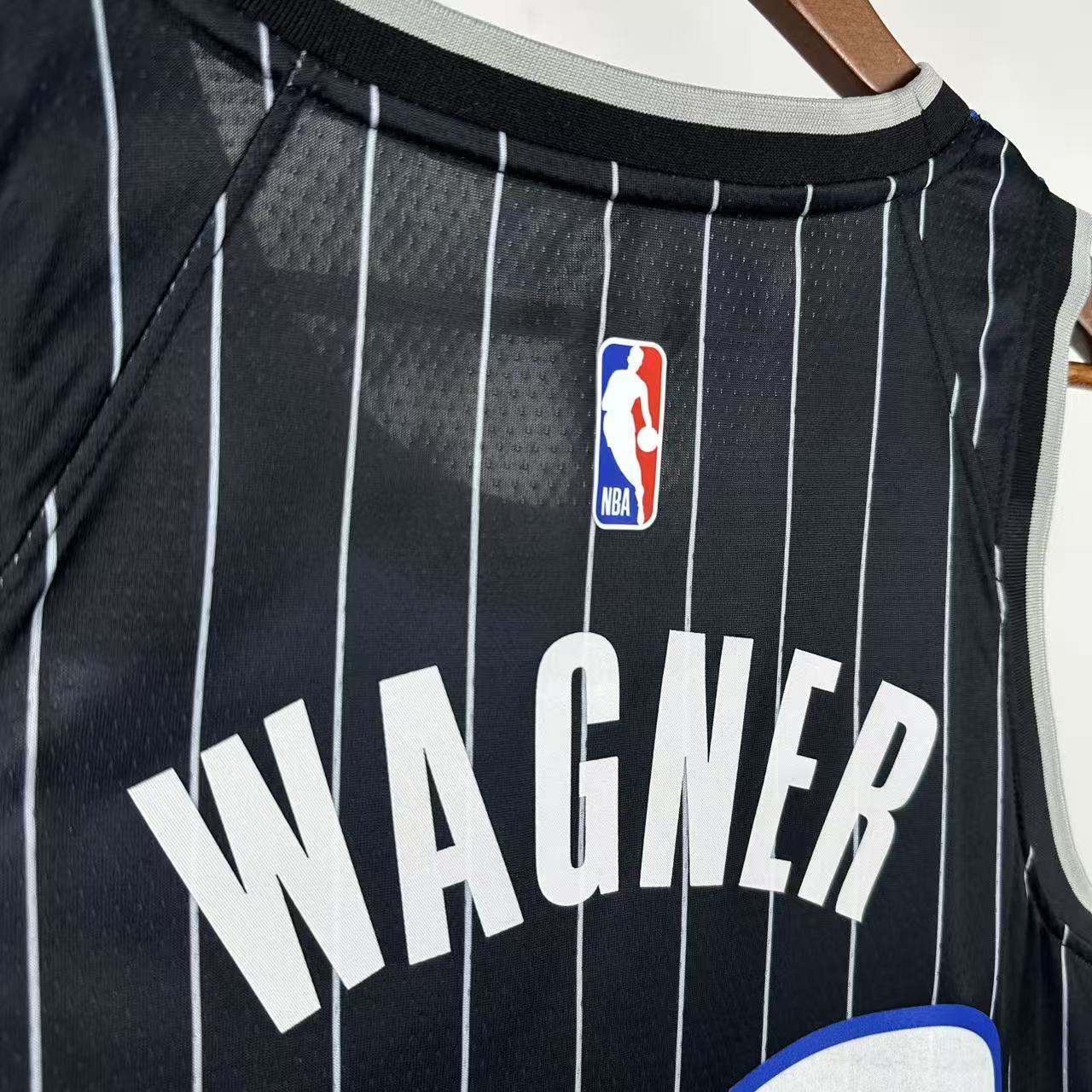 NBA Orlando Magic 2025/26 Round Neck Jordan Edition Black Jersey WAGNER#22