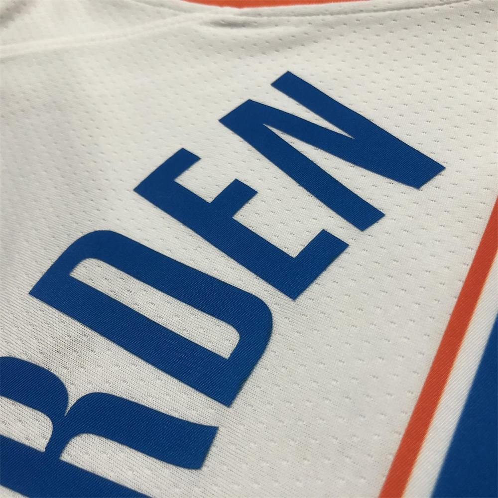 NBA Oklahoma City Thunder V-Neck White Jersey HARDEN#13 S-XXL