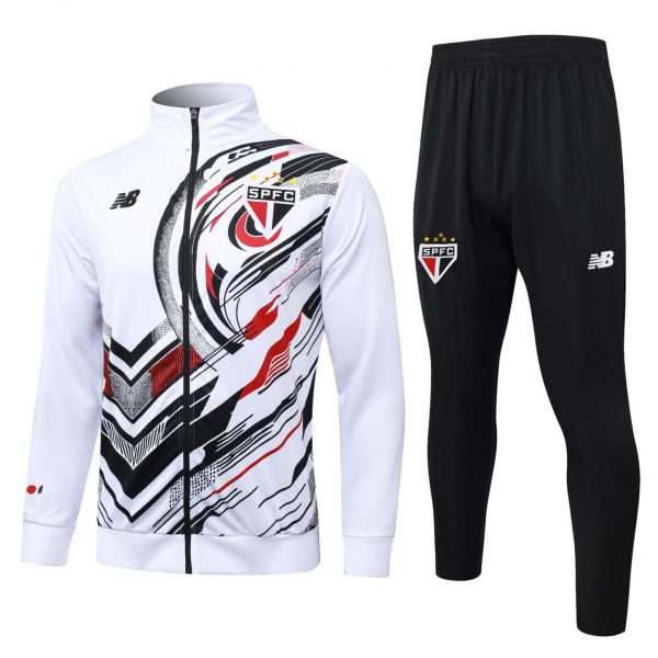 2025/26 Sao Paulo white Jacket Training Suit Set Football Team Shirt Sports Fashion