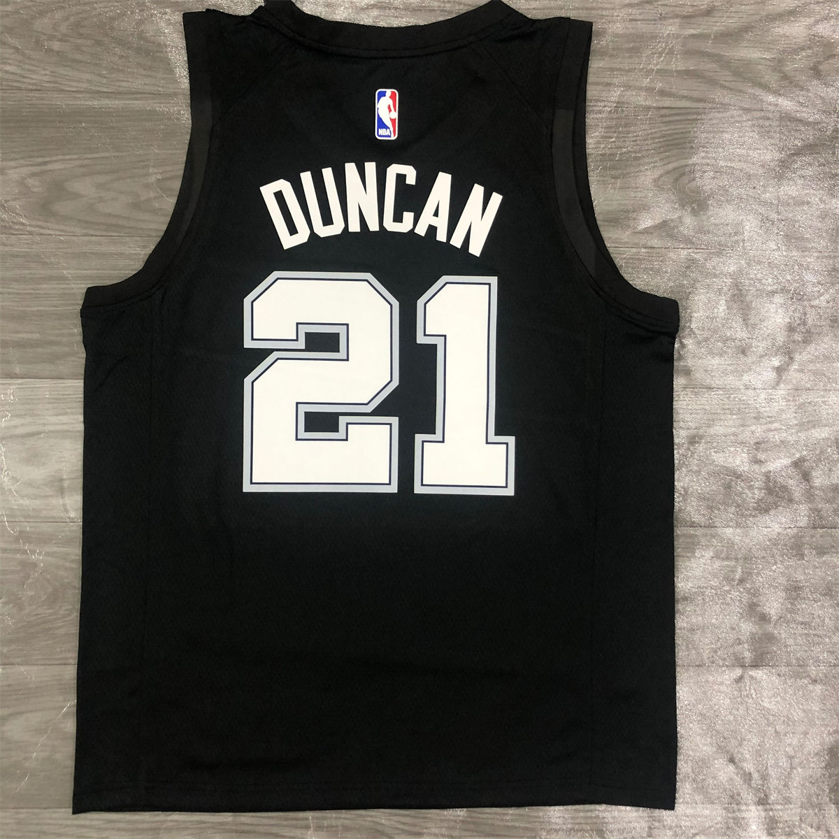NBA San Antonio Spurs V-Neck Black jersey DUNCAN#21 S-XXL