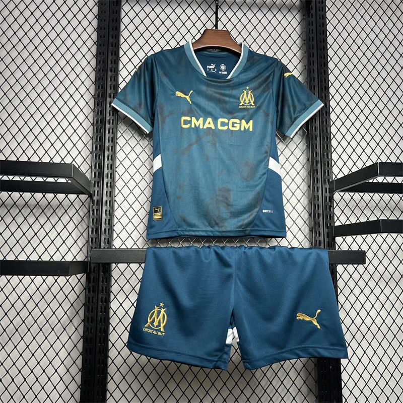 2024/25 Olympique Marseille Away jersey Kid Kits Size 16-28