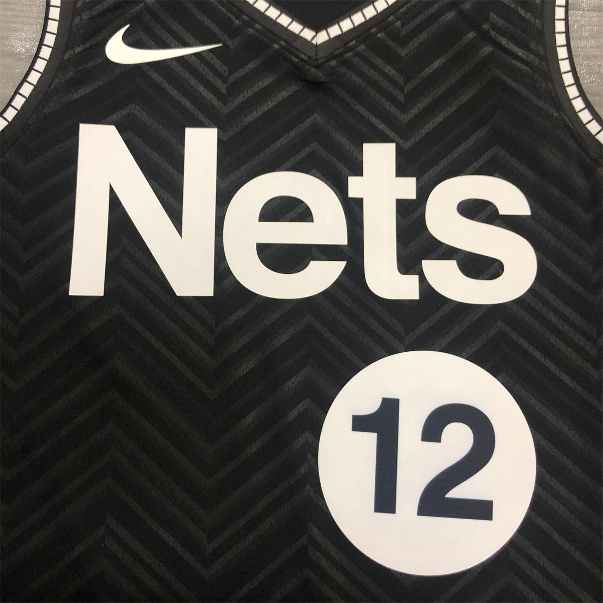 NBA Brooklyn Nets V-Neck Black Jersey HARRIS#12 S-XXL