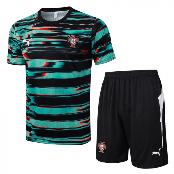 24/25 Portugal Green Training Set Shirt and Shorts