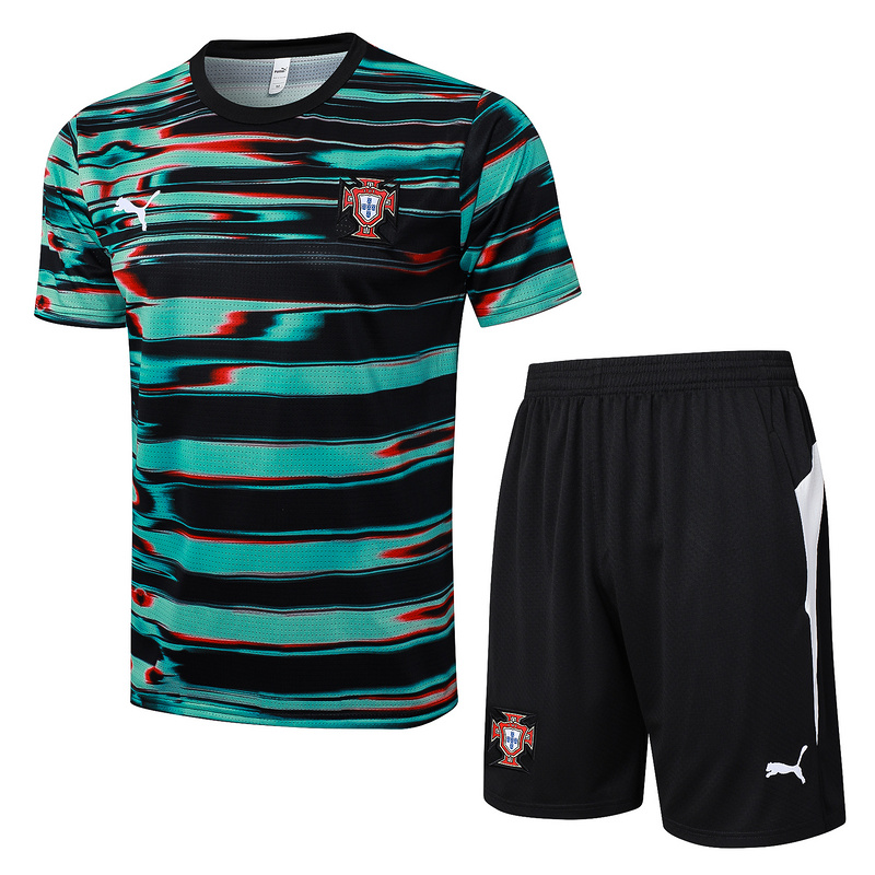 24/25 Portugal Green Training Set Shirt and Shorts