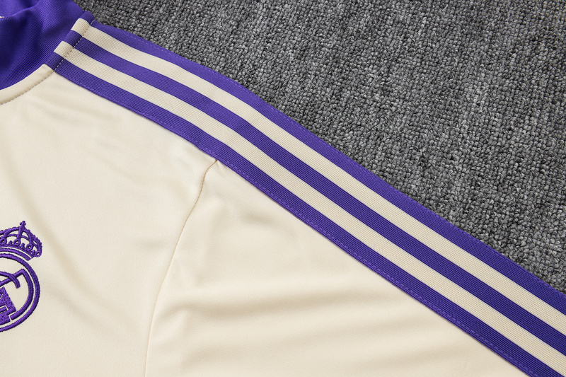 202526 Real Madrid Apricot Long-sleeved half-pull training kit Football team kit