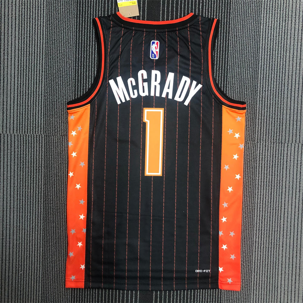 NBA Orlando Magic V-Neck Black 75th Anniversary McGRABY#1 JERSEY S-XXL