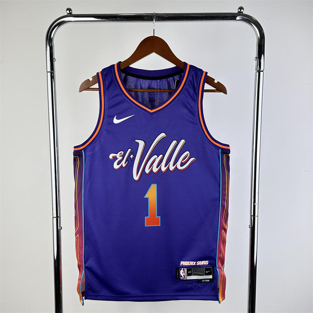 NBA Phoenix Suns 2024 City Edition BOOKER#1 Purple Jersey S-XXL