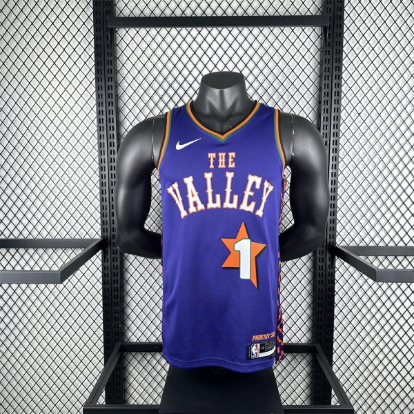 NBA Phoenix Suns 24/25 City Edition BOOKER#1 Purple Jersey S-XXL