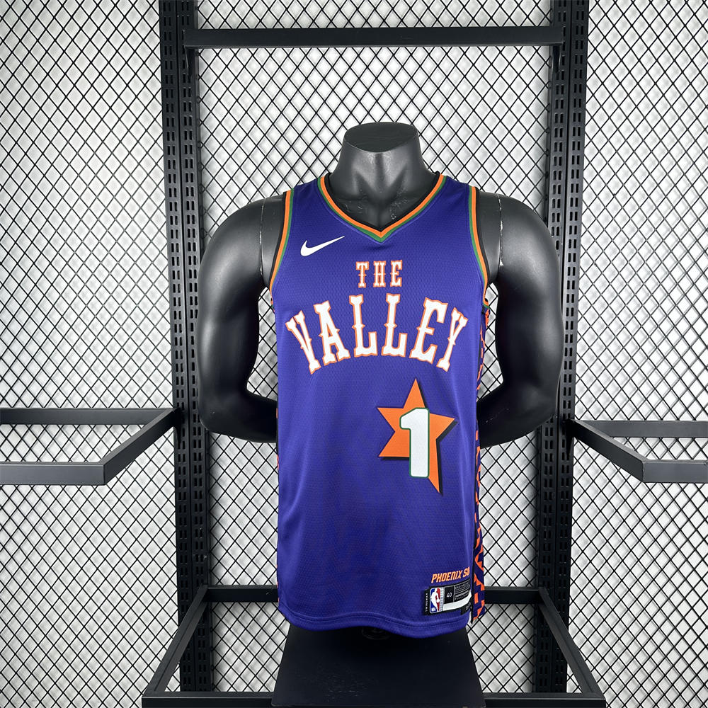 NBA Phoenix Suns 24/25 City Edition BOOKER#1 Purple Jersey S-XXL