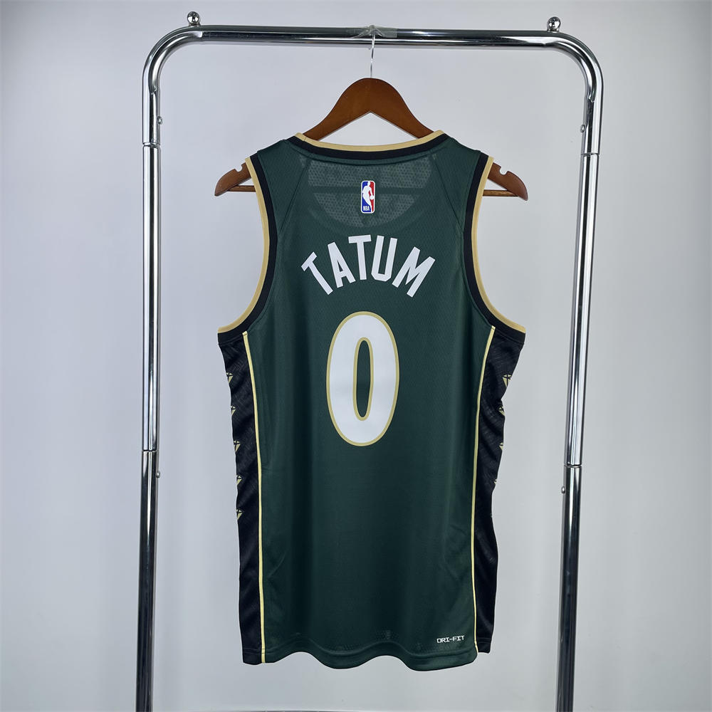 NBA Boston Celtics Round neck Deep Green Jersey Tatum#0 S-XXL
