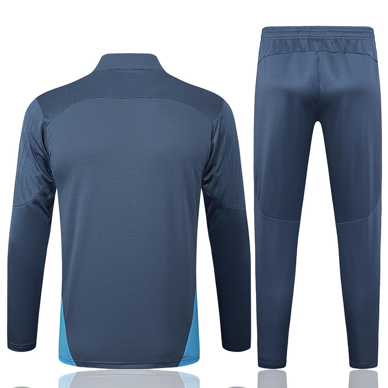 202526 Manchester City Grey Long-sleeved half-pull training kit Football team kit