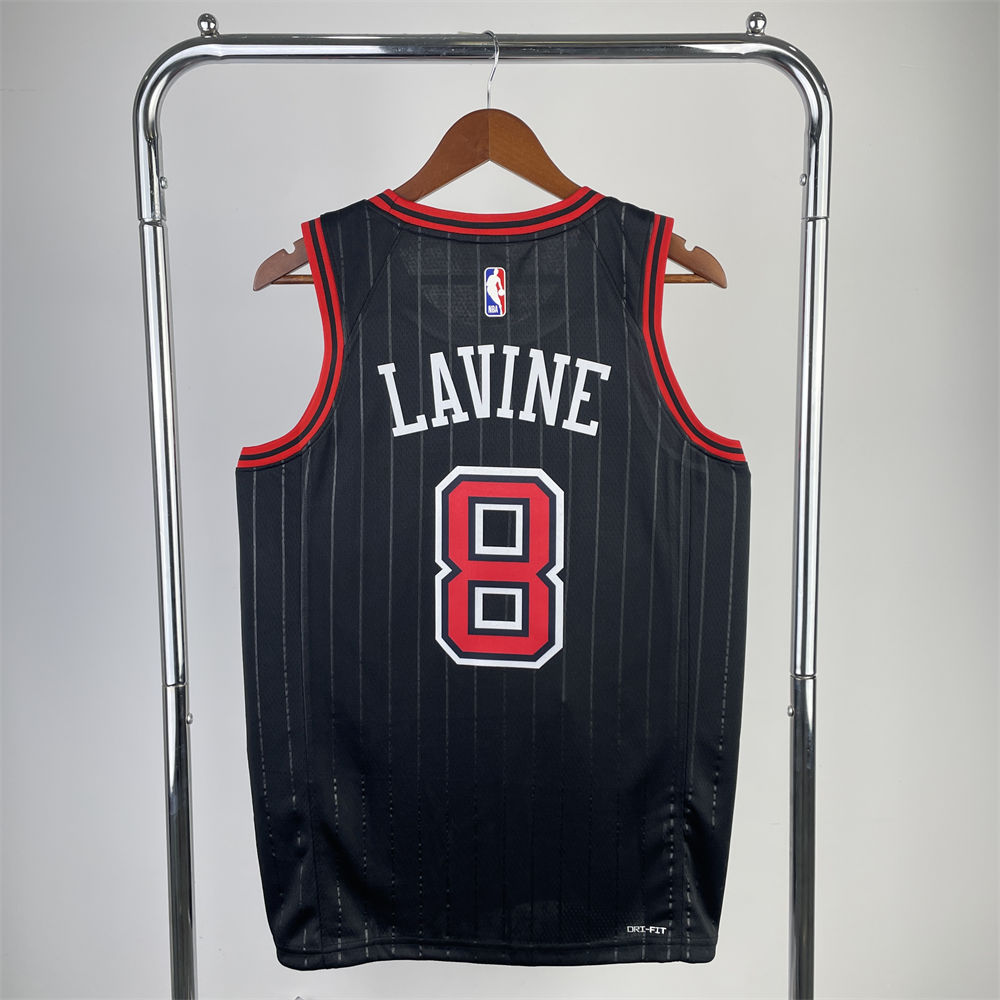 NBA Chicago Bulls Michael LAVINE#8 2022/23 Black JORDAN Edition Swingman Jersey S-XXL