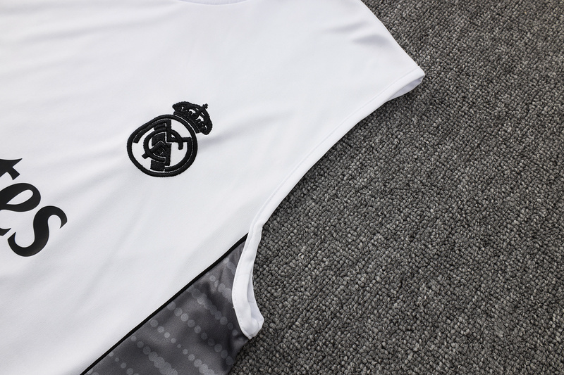 24/25 Real Madrid White Training Set Shirt and Shorts