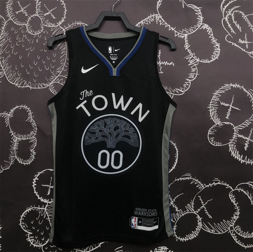 NBA Golden State Warriors V-Neck Black Jersey KUMINGA#00 S-XXL