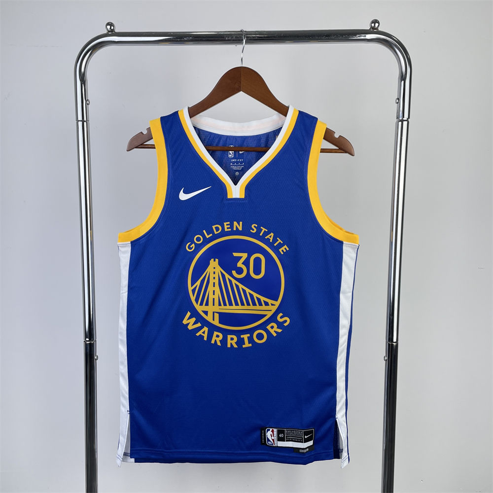 NBA Golden State Warriors 2023 V-Neck Blue Jersey CURRY#30 S-XXL