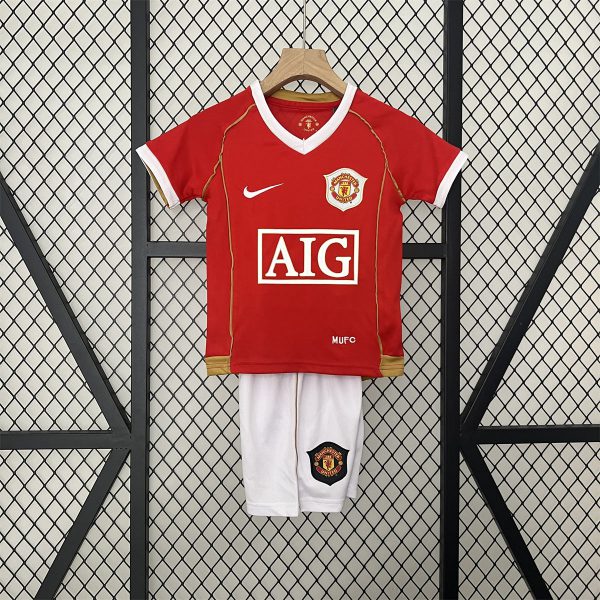 Retro Manchester United 06/07 home  jersey Kid Kits Size 16-28