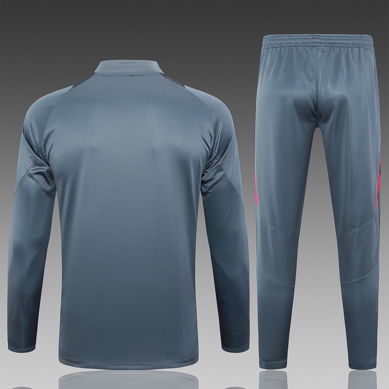 24/25 Germany Gray Long-sleeved half-pull training kit Football team kit