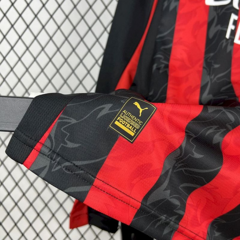 2025/26 AC Milan Home Long Sleeve jersey Fan Version