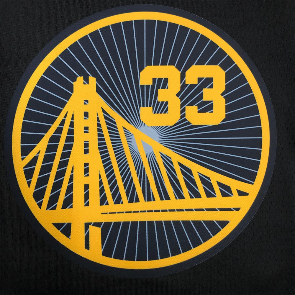 NBA Golden State Warriors V-Neck 75th anniversary Black Jersey WISEMAN#33 S-XXL