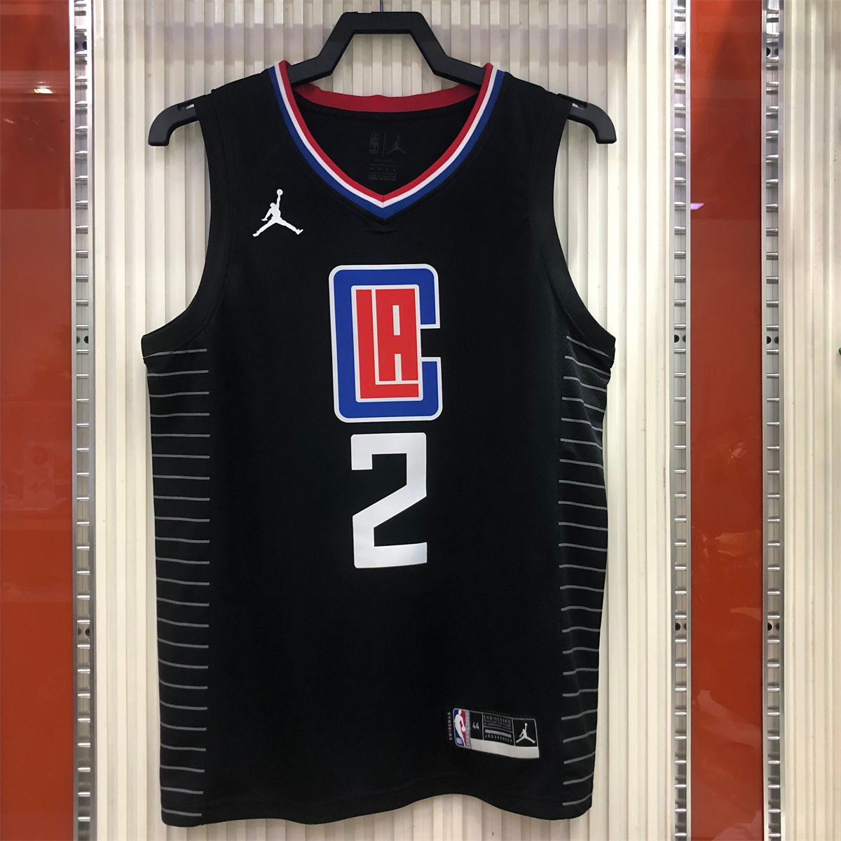 NBA Los Angeles Clippers V neck Black Jersey LEONARD#2 S-XXL